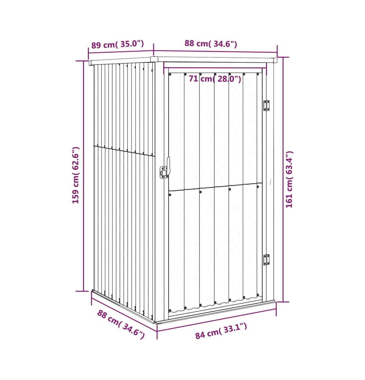 vidaXL Garden Tool Shed34.6