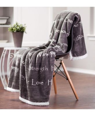 Sympathy Gift Throw Blanket Cozy Comfort for Healing, Support & Positive Energy. Perfect for Get Well, Chemo, Surgery & More.