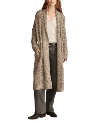 Lucky Brand - Women's Marled Knit Open-Front Longline Cardigan