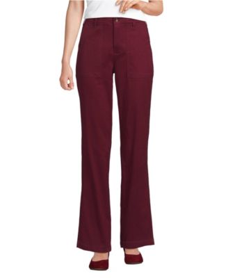 Petite High Rise Chino Utility Straight Leg Pants