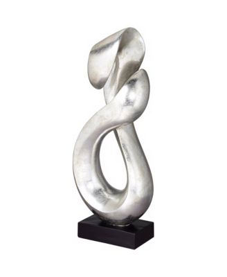 Open Infinity 24 1/2" High Silver Finish Modern Sculpture