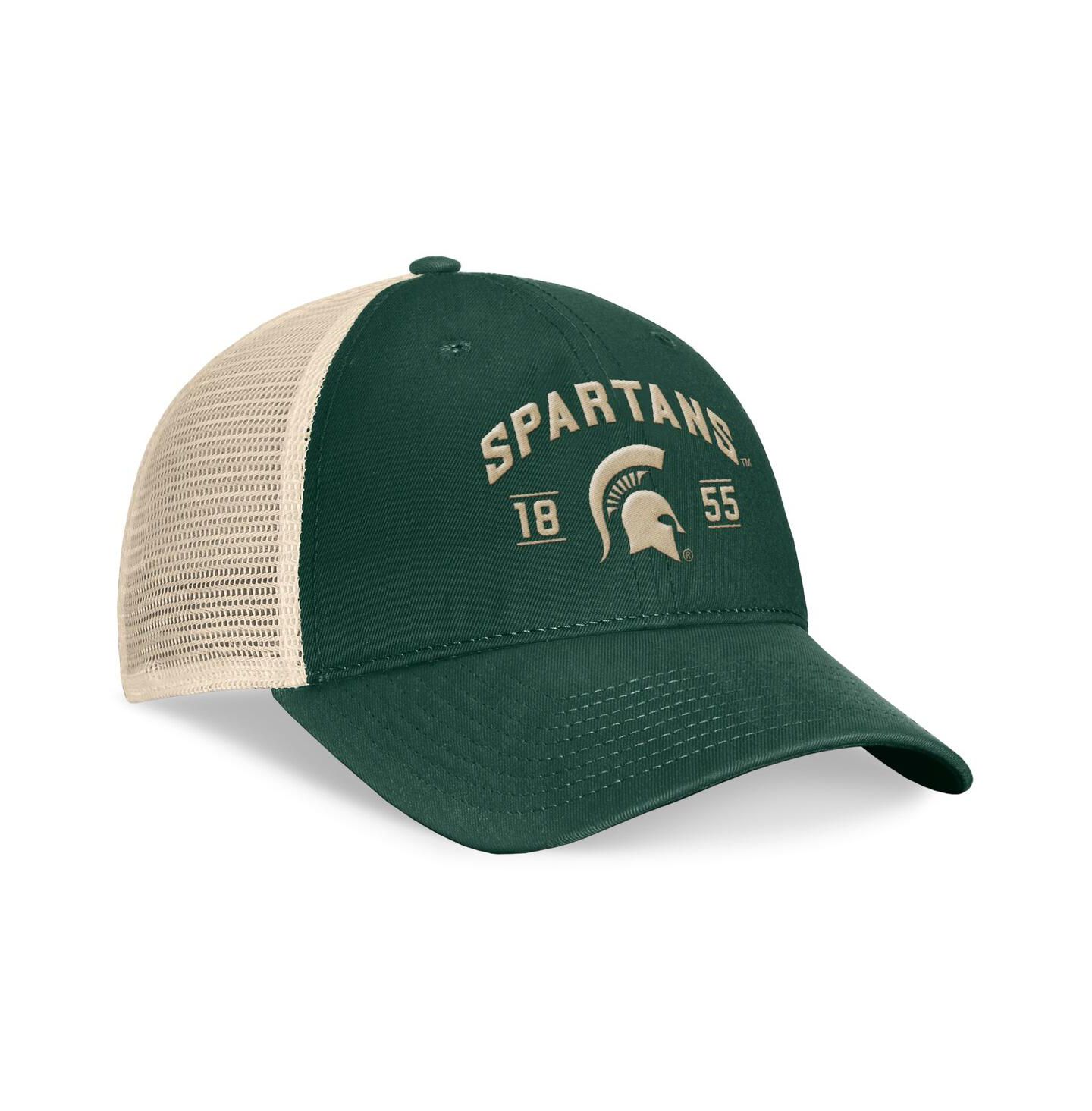 Мужская кепка Top of the World Green Michigan State Spartans Heritage Waylon Trucker Adjustable Hat — фото 2