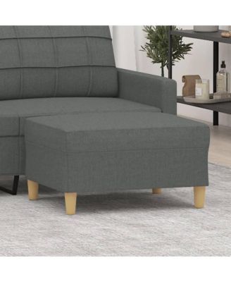 Footstool Dark Gray 27.6"x21.7"x16.1" Fabric