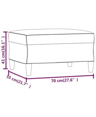 Footstool Dark Gray 27.6"x21.7"x16.1" Fabric