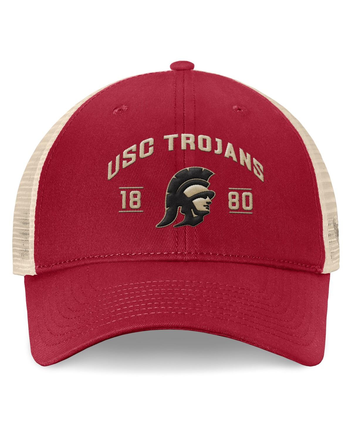 Top Of The World Men's Cardinal Usc Trojans Heritage Waylon Trucker Adjustable Hat In Cardinal,natural