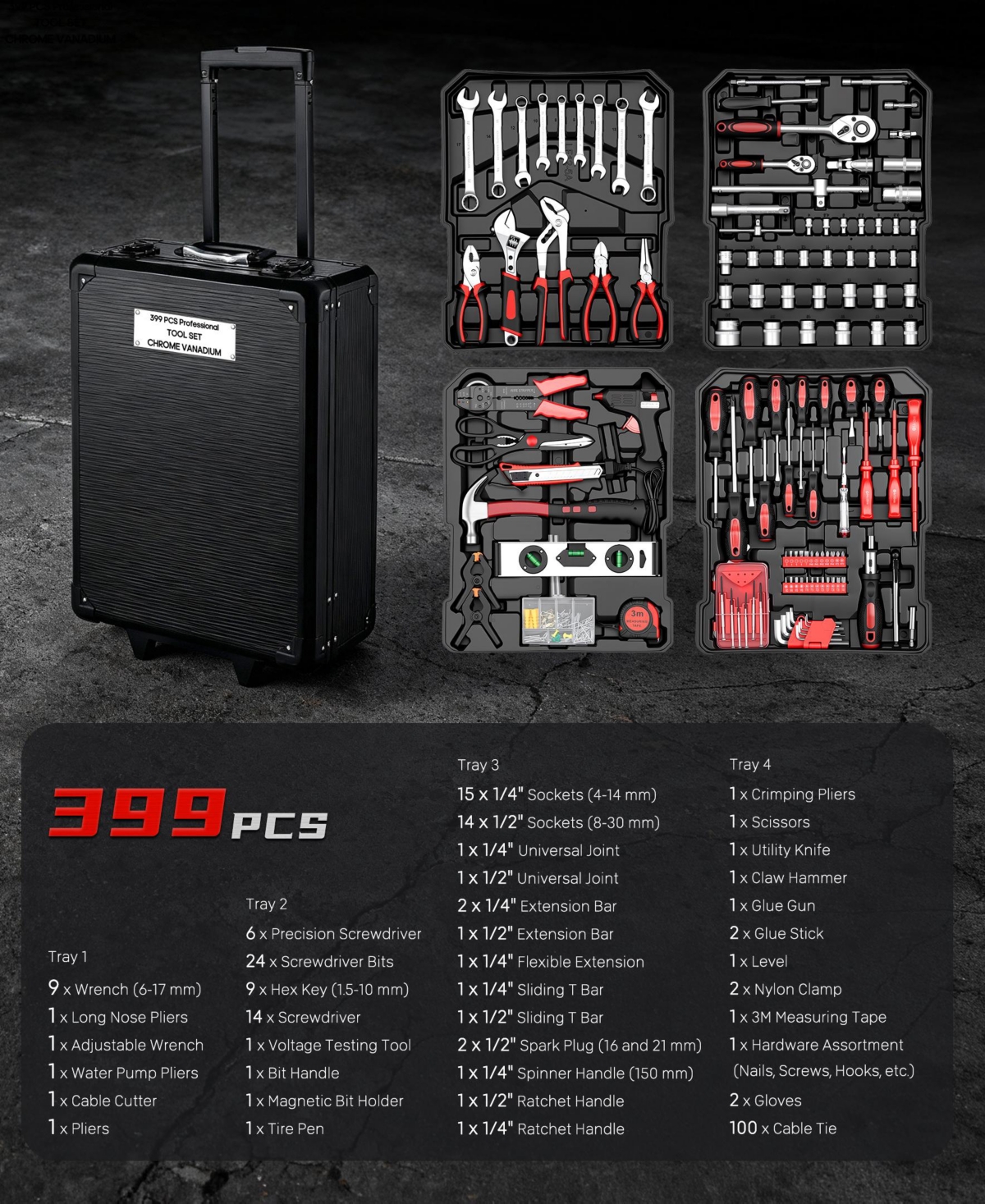 Sugift Heavy Duty Garden Utility Cart Wagon Wheelbarrow