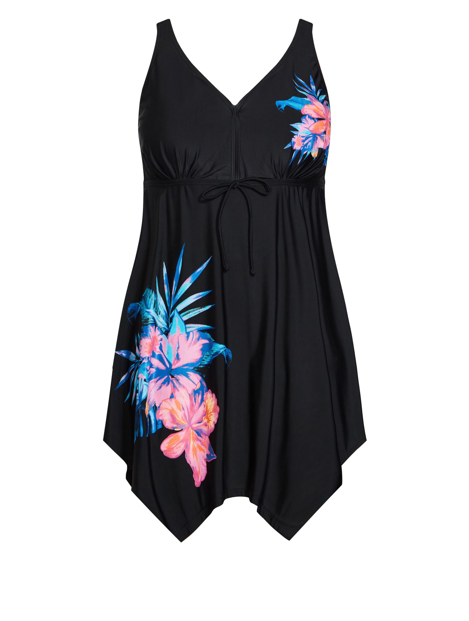 Women's Plus Size Sharkbite Print Swim Dress