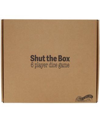 6 Player 14 in. Shut The Box Board Game, Walnut Stained Wood