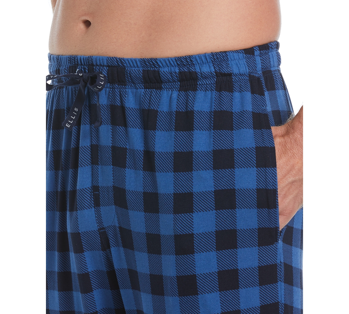 Perry Ellis Portfolio Men's Deluxe Touch Knit Buffalo Plaid Pajama Pant