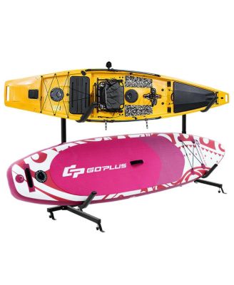 Freestanding Height Adjustable Dual Kayak Storage Rack