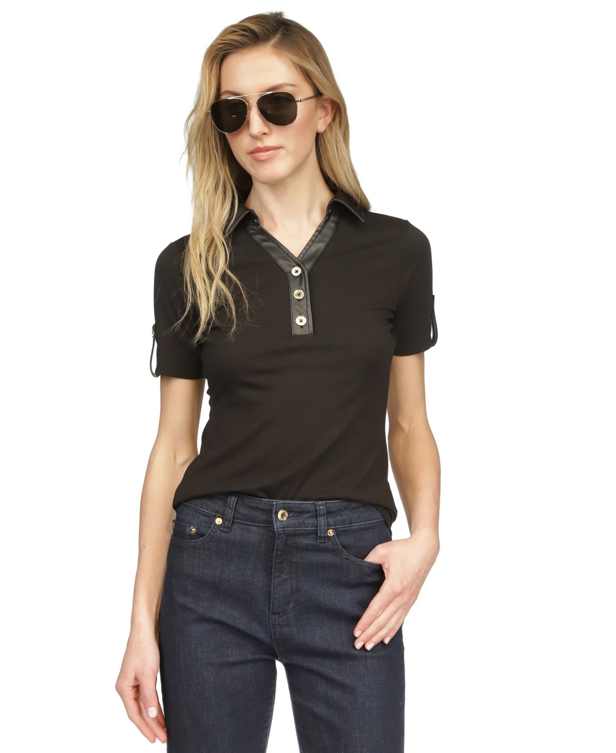 Michael kors polo womens black hotsell