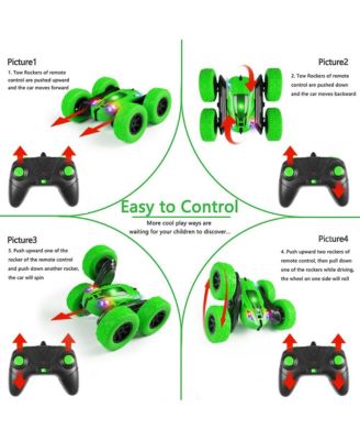 Remote Control Car Race Stunt Toy Double Sided 360° Rotating Rechargeable