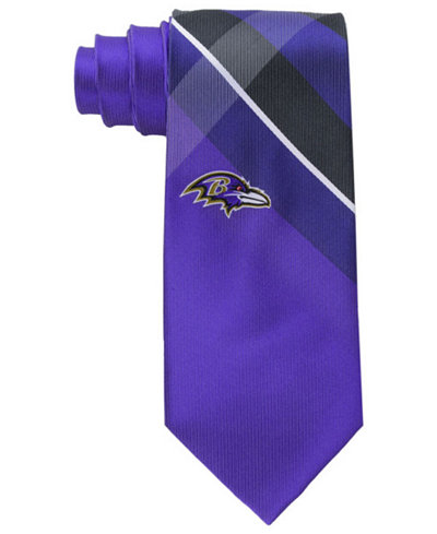 Eagles Wings Baltimore Ravens Woven Grid Tie