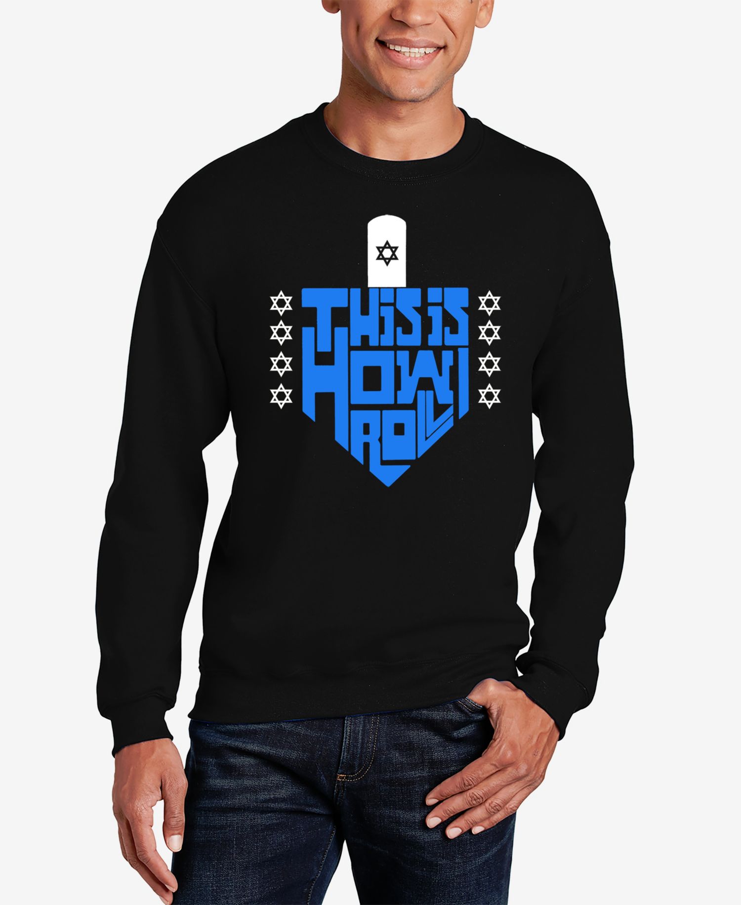 Men's This Is How I Roll Word Art Crewneck Sweatshirt