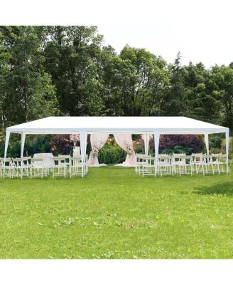 10 x 30 Feet Gazebo Canopy Tent with Connection Stakes and Wind Ropes