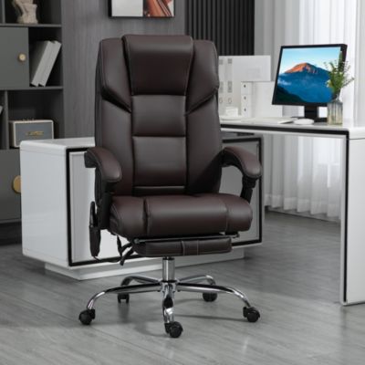 Vibration Massage Office Chair with Lumbar Heat, Footrest,