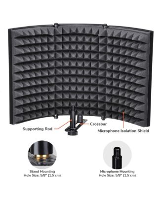 Studio Microphone Isolation Shield Acoustic Foam Panel Soundproof Filter Recording Panel