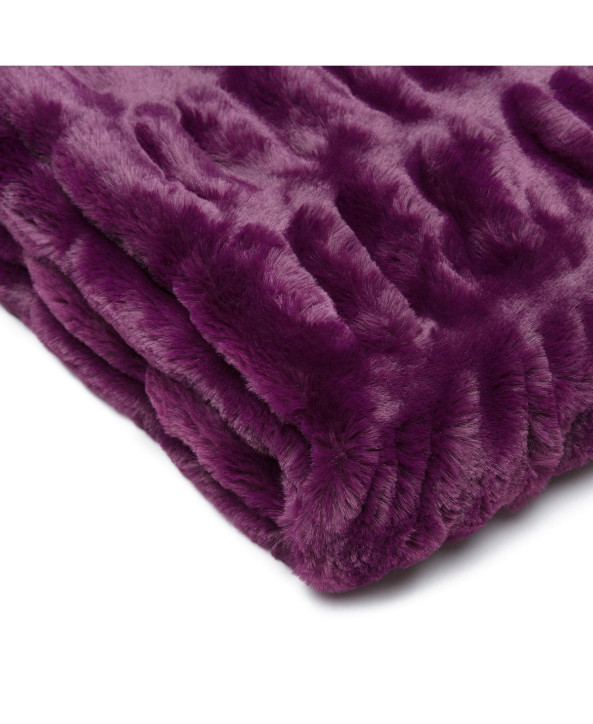 Chanasya Premium Ruched Faux Fur Blanket - Luxurious, Soft Reversible Mink Blanket - 50