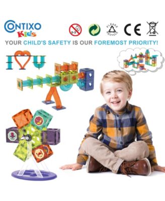 Magnetic Light-Up 3D Tiles Building Set – 110 Piece STEM Marble Run Blocks for Kids, Fun Educational Toy for Boys & Girls Ages 3-10+