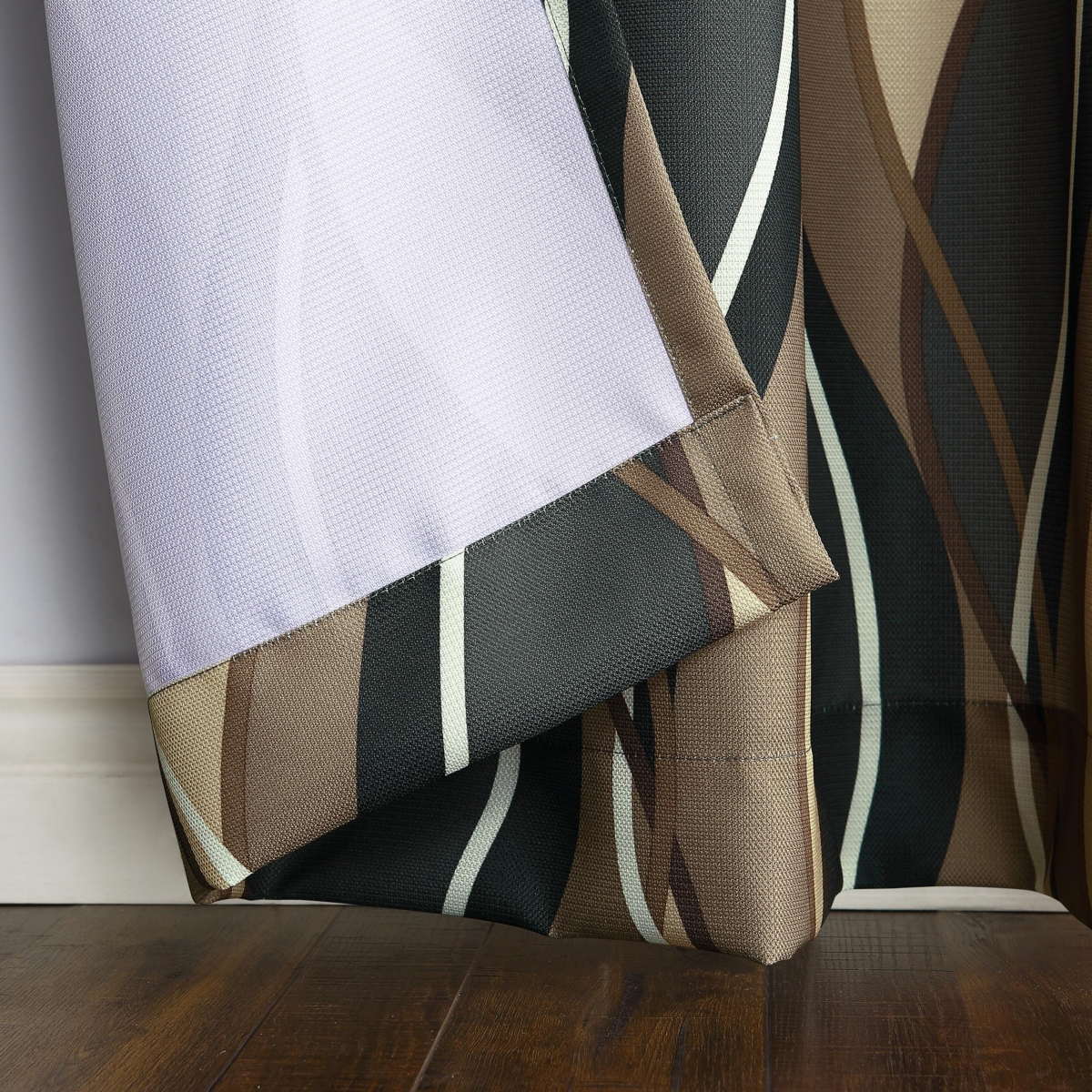 Intersect Ogee Print Semi-Sheer Grommet Curtain Panel