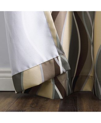 Intersect Ogee Print Semi-Sheer Grommet Curtain Panel