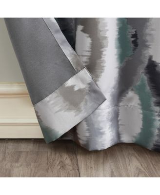 Corbin Watercolor Ogee Room Darkening Grommet Curtain Panel