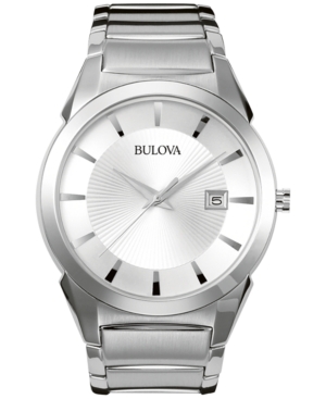 Bulova Men's Stainless Steel Bracelet Watch 38mm 96B015