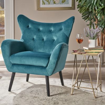 Button-Tufted Armchair With Ottoman Comfort And Style For Your Home