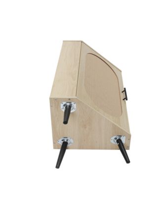 Corner Cabinet with Rattan Door for Small Spaces