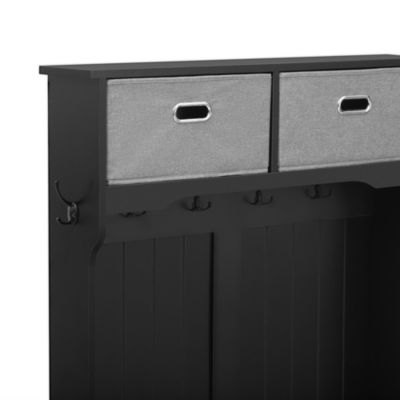 3-in-1 Hall Tree with Hooks, Bench, and Storage