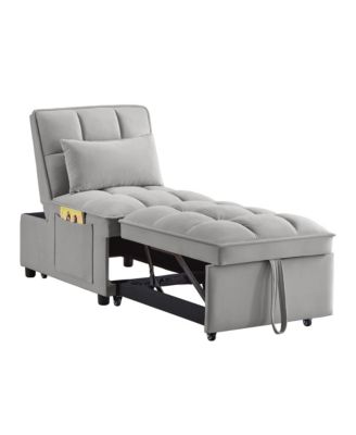 Multi-Function Sofa Bed with Adjustable Backrest & Storage