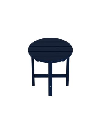 All-Weather Outdoor Patio Round Poly Adirondack Side Table