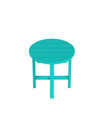 All-Weather Outdoor Patio Round Poly Adirondack Side Table