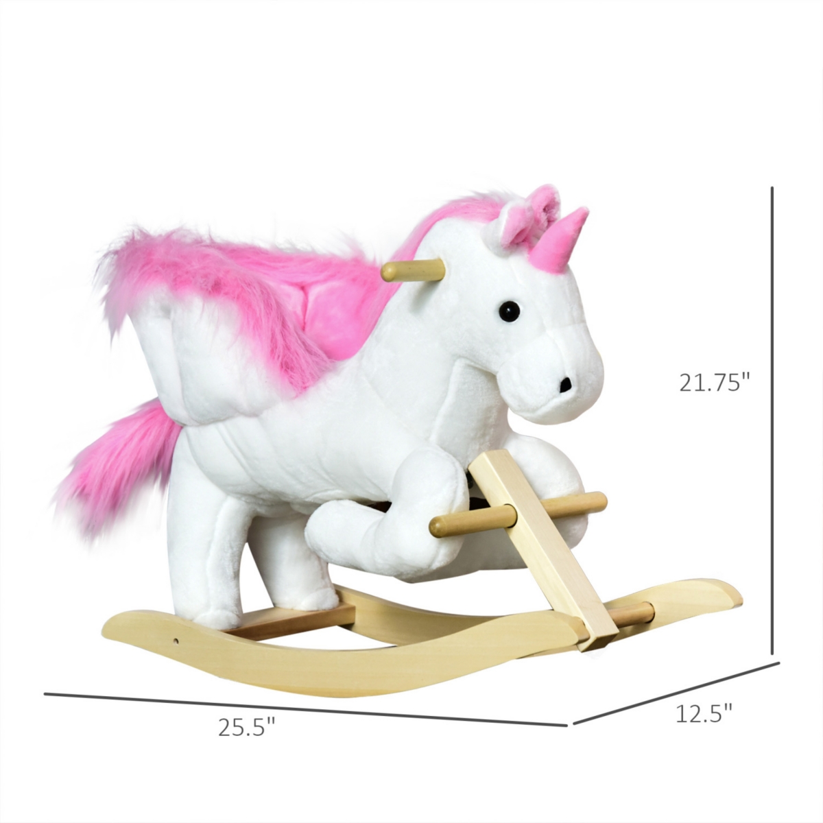 Streamdale Furniture Musical Unicorn Rocking Horse for Kids
