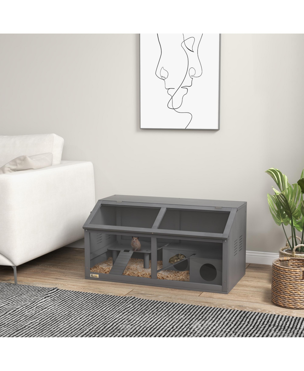 Streamdale Furniture Wooden Hamster Habitat with Accessories