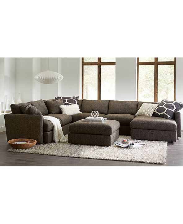Furniture Clinton Fabric Sectional Collection, Created for Macy&#39;s & Reviews - Furniture - Macy&#39;s
