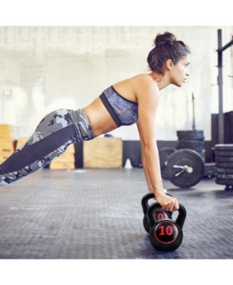 3 Pieces 5 10 15lbs Kettlebell Weight Set