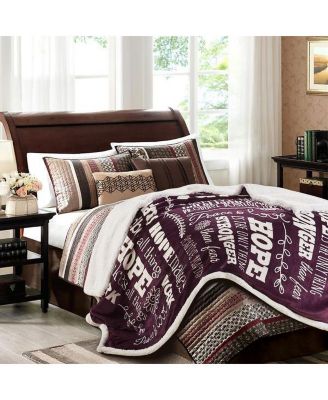 Premium Hope & Faith Sherpa Throw, 50" x 65"