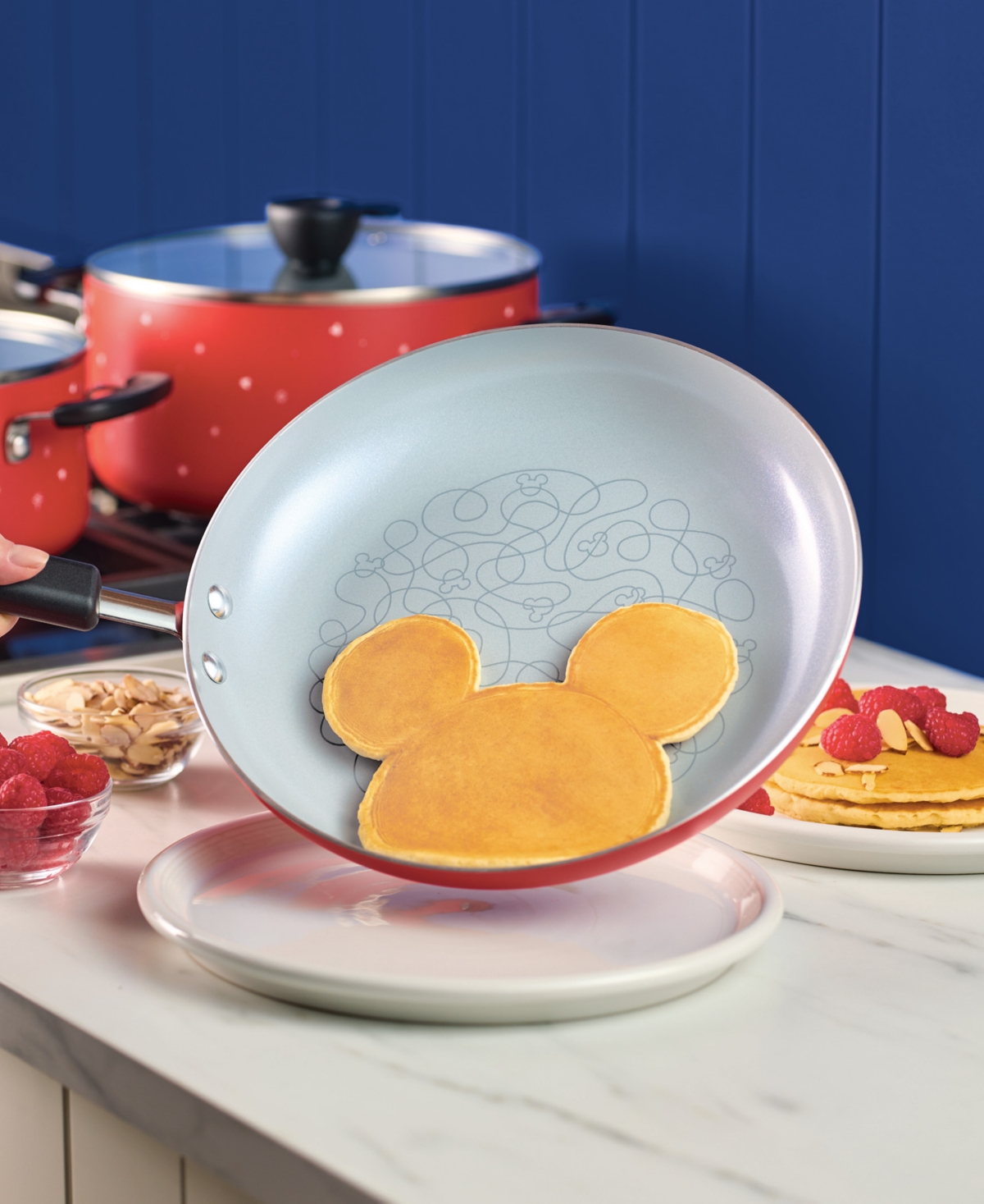 Shop Farberware Disney 7-pc. Ceramic Nonstick Cookware Set In Red