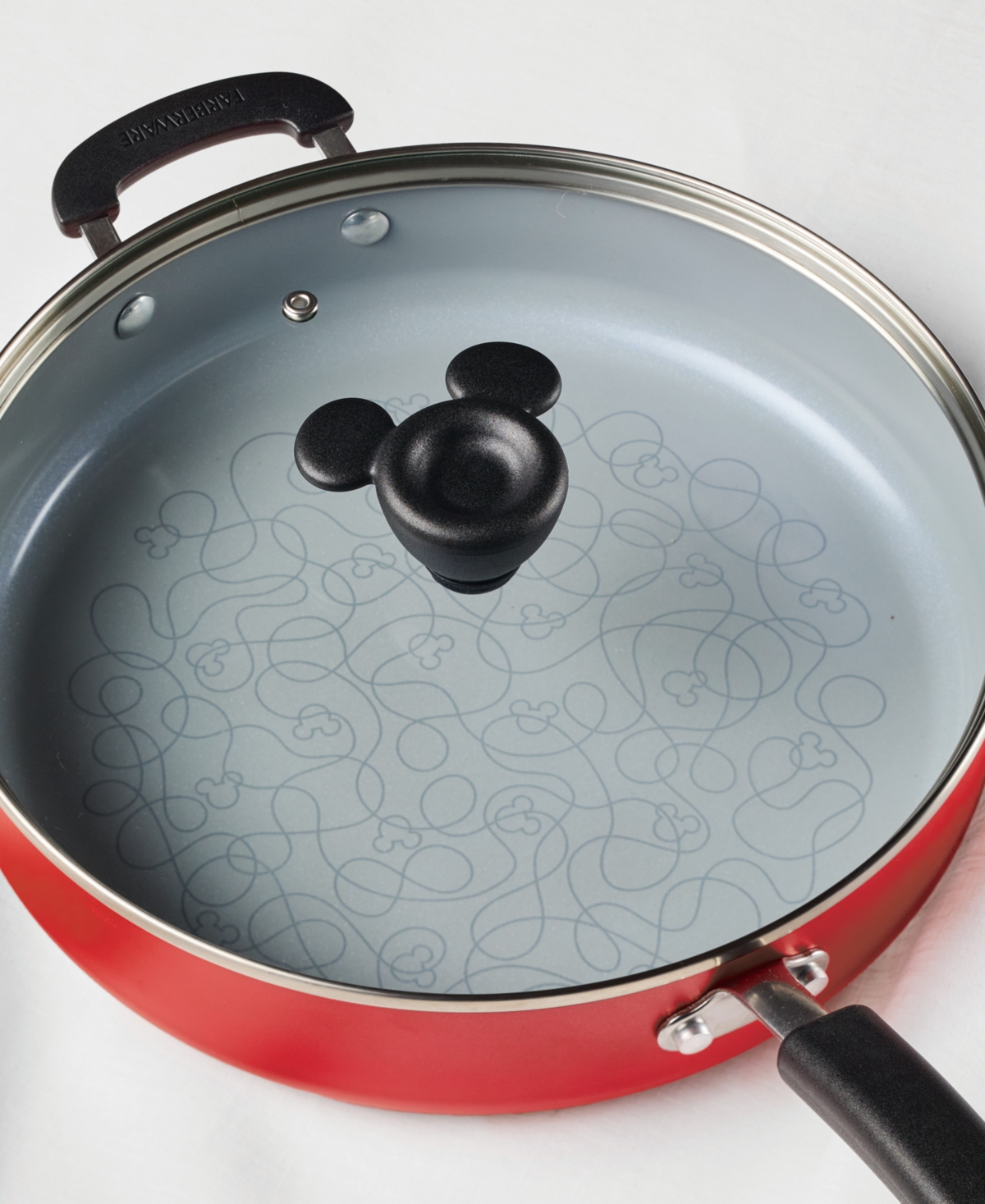 Farberware Disney 4.5-qt. Ceramic Nonstick Saute Pan & Lid In Red