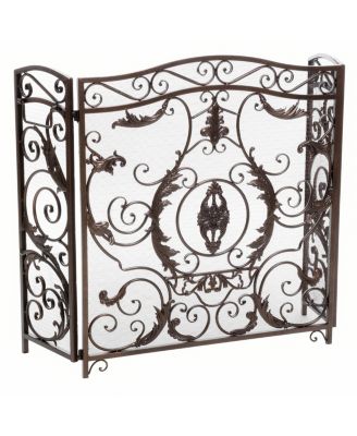 Waterbury Gold Flower Fireplace Screen