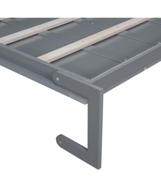 Streamdale Queen Size Murphy Bed Wall Bed with Cushion,Gray
