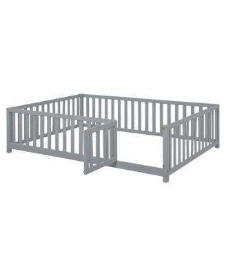 Streamdale Convertible Daybed with Guardrails, Drawers, Gray