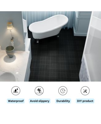 Black Interlocking Deck Tiles Waterproof, Strong, All-Weather