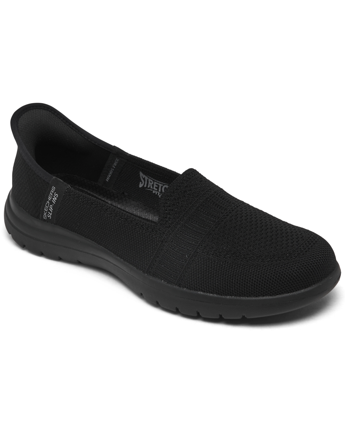 Skechers Womens Black Go Walk Arch Fit 2-0 Delara Knitted Low-top Trainers In Black