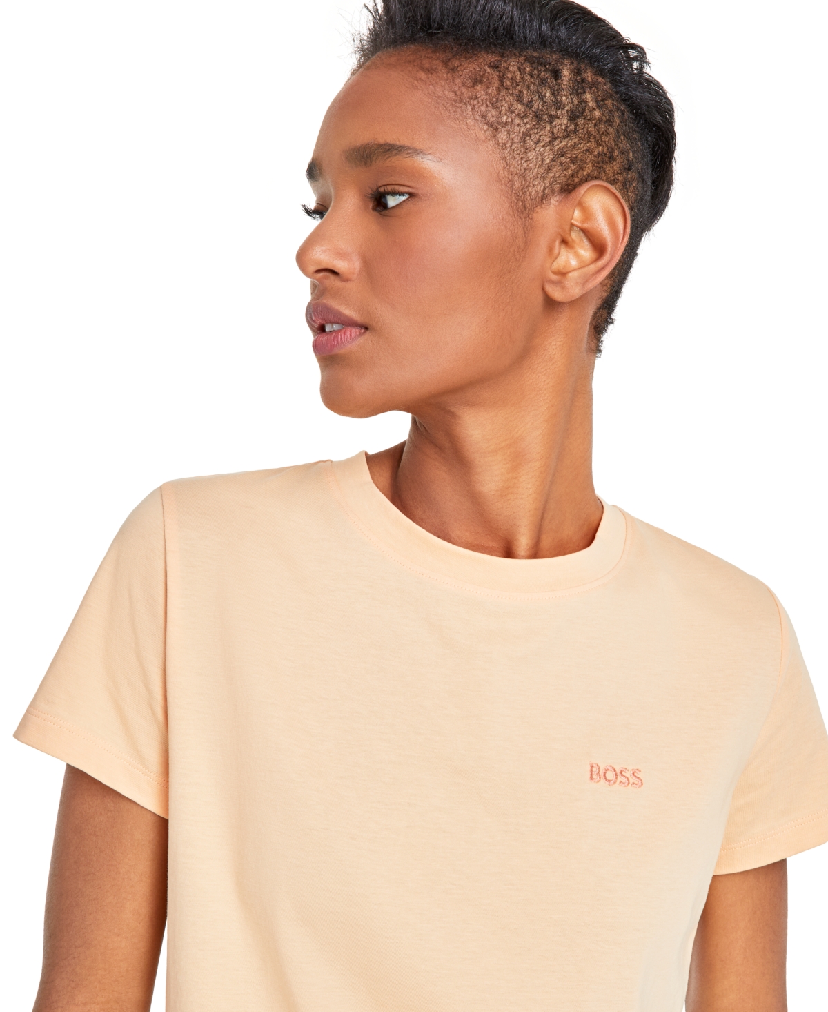 Boss Orange Women's Esogo Cotton Embroidered Logo T-Shirt