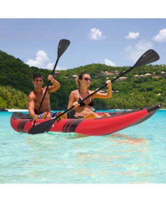 Inflatable 2-person Kayak Set with Aluminium Oars and Repair Kit