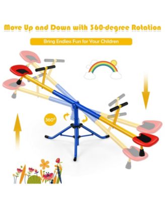 360°Rotation Kids Seesaw Swivel Teeter Totter Playground Equipment