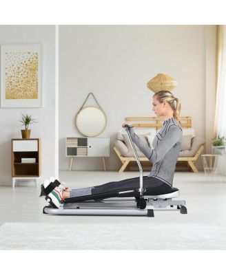 Exercise Adjustable Double Hydraulic Resistance Rowing Machine