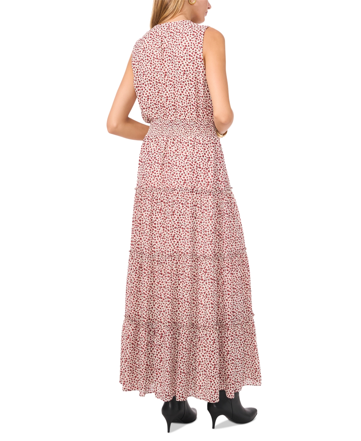 1.state Cascading Ruffle Sleeveless Dress In Afterglow